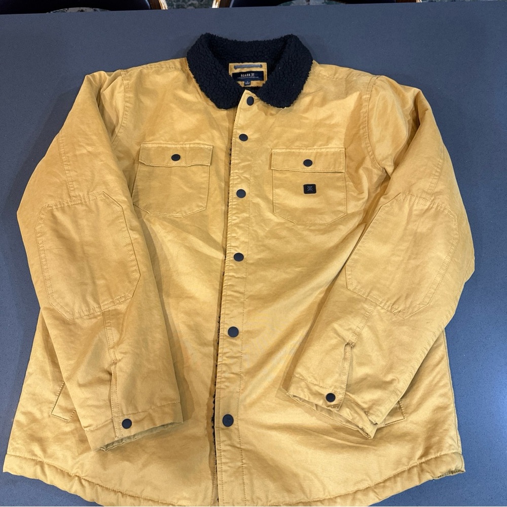 Roark Men's Hebrides Button Up Sherpa Lined Jacket - Size Large  (Golden)